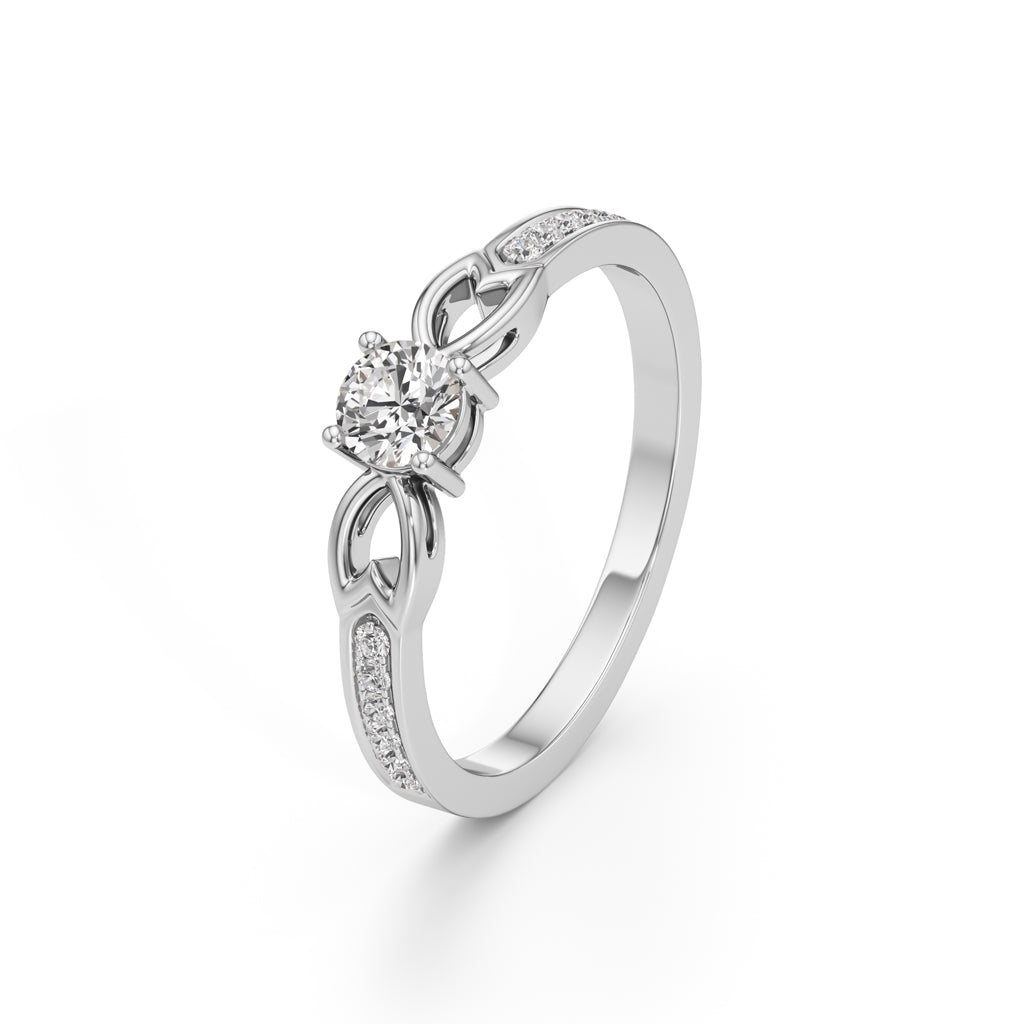 Infinity Curve Diamond Ring