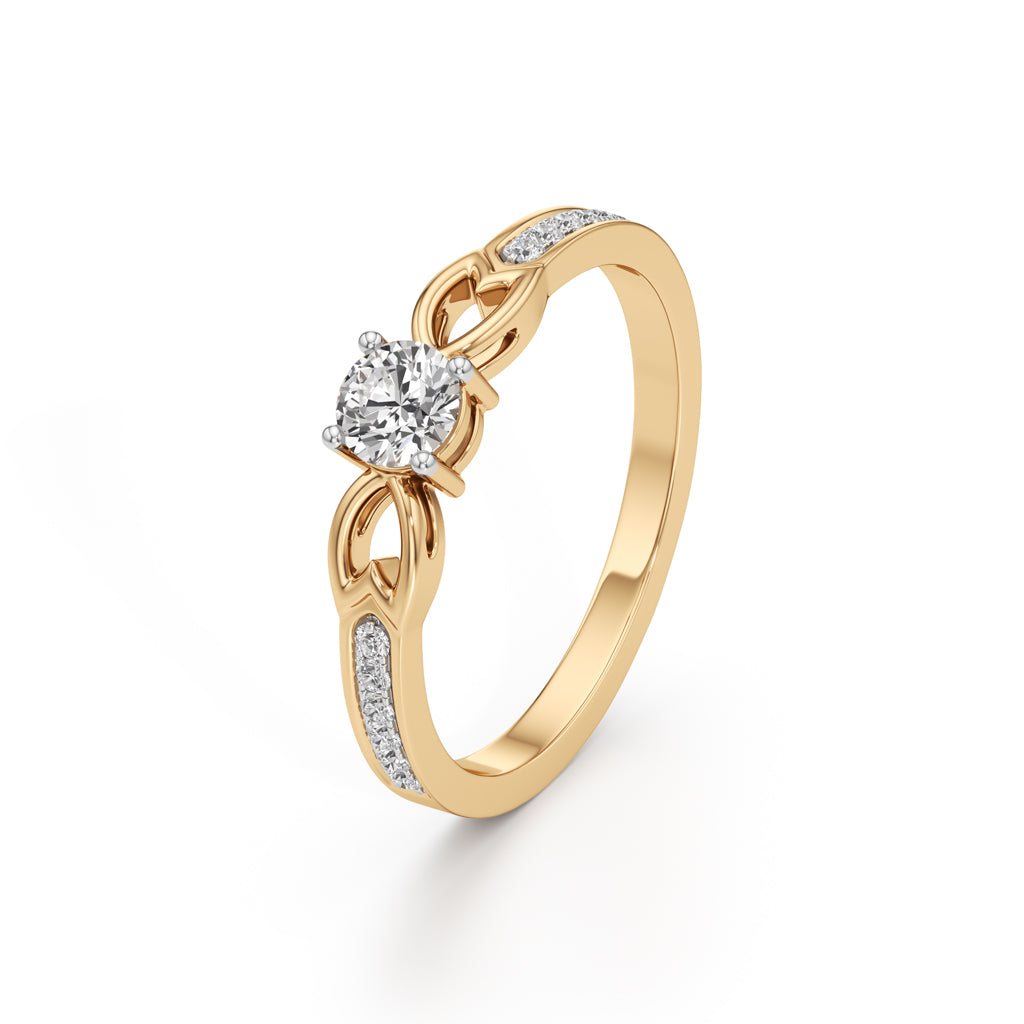 Infinity Curve Diamond Ring