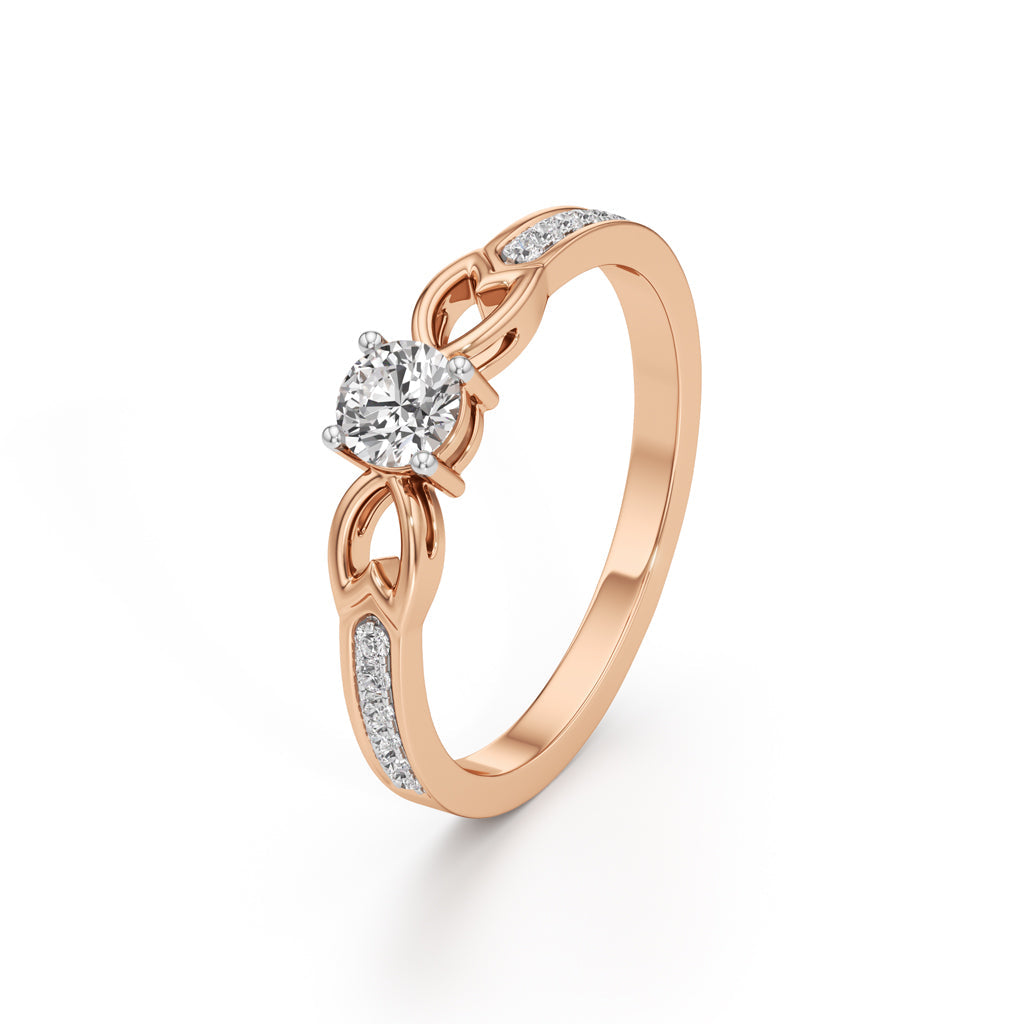 Infinity Curve Diamond Ring
