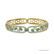 Verdant Crown Emerald Lab Diamond Bracelet