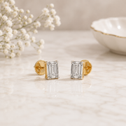 Celeste Emerald Solitaire Earrings