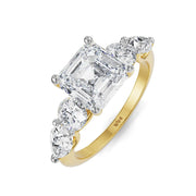 Geometric Asscher Diamond Ring